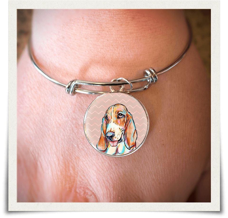 Jewelry - Basset Hound Bangle Bracelet