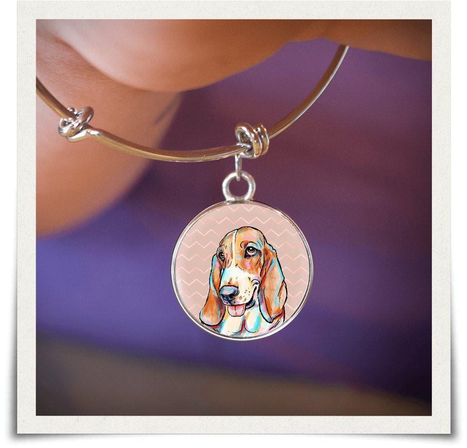 Jewelry - Basset Hound Bangle Bracelet