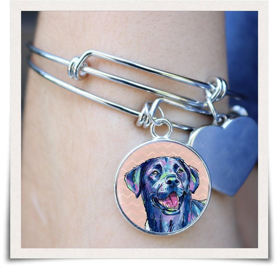 Jewelry - Black Labrador Retriever Bangle Bracelet