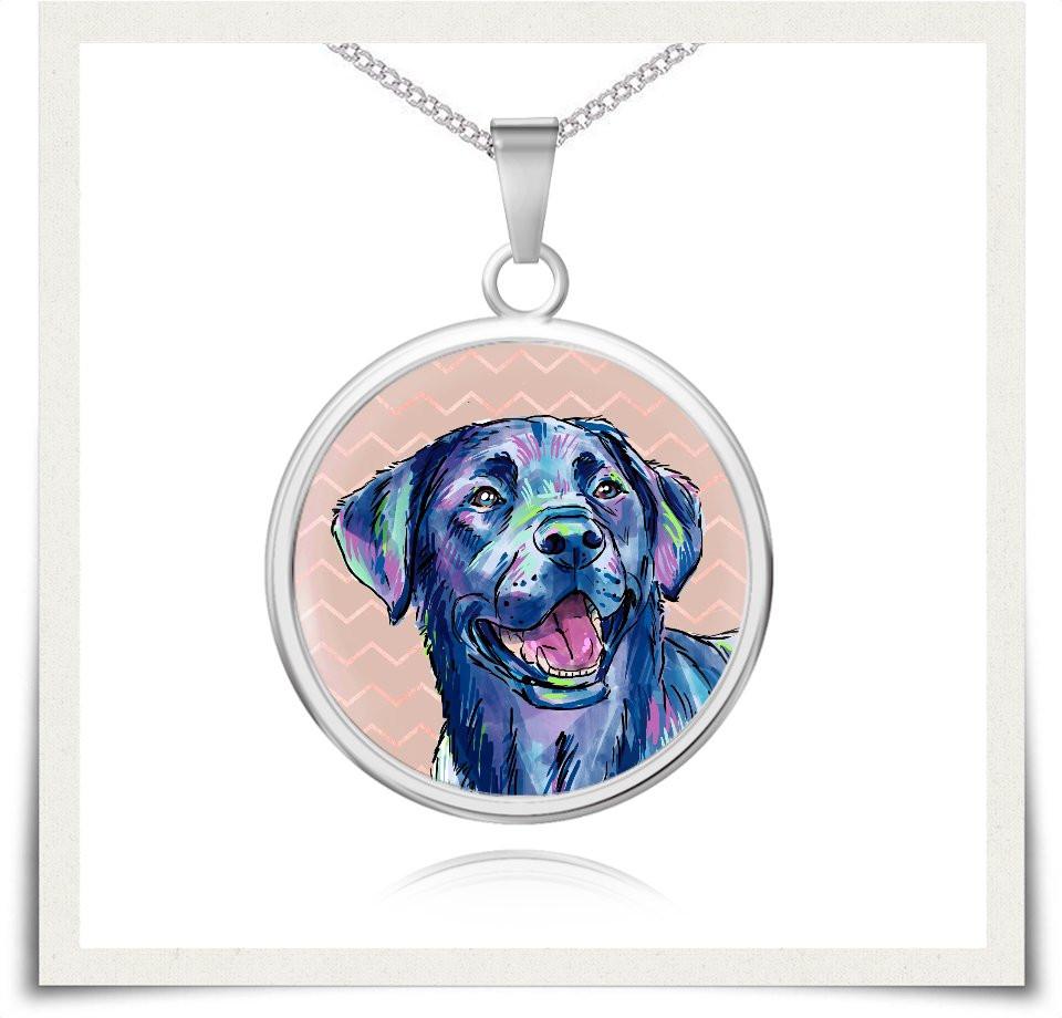 Jewelry - Black Labrador Retriever Charm Necklace