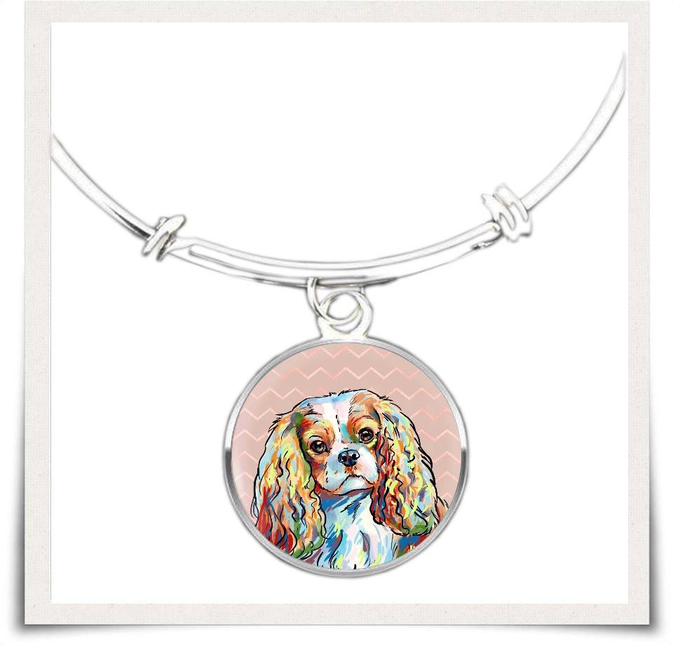 Jewelry - Cavalier King Charles Spaniel Bangle Bracelet