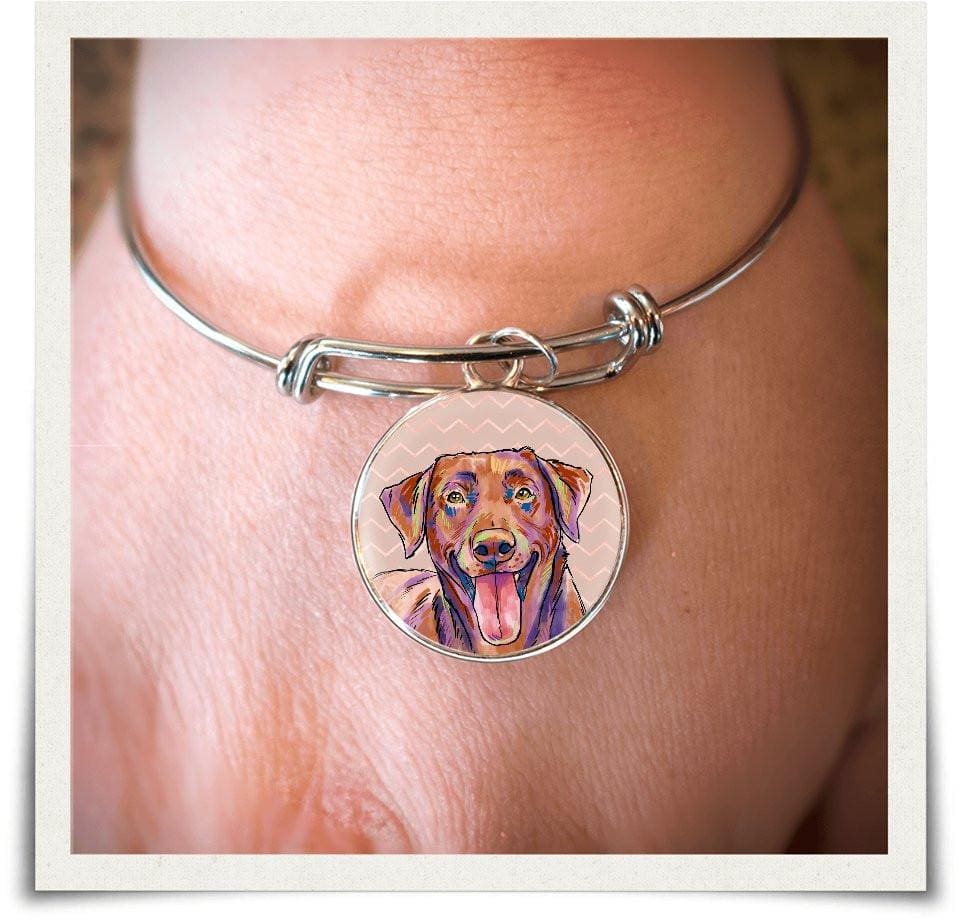 Jewelry - Chocolate Labrador Retriever Bangle Bracelet