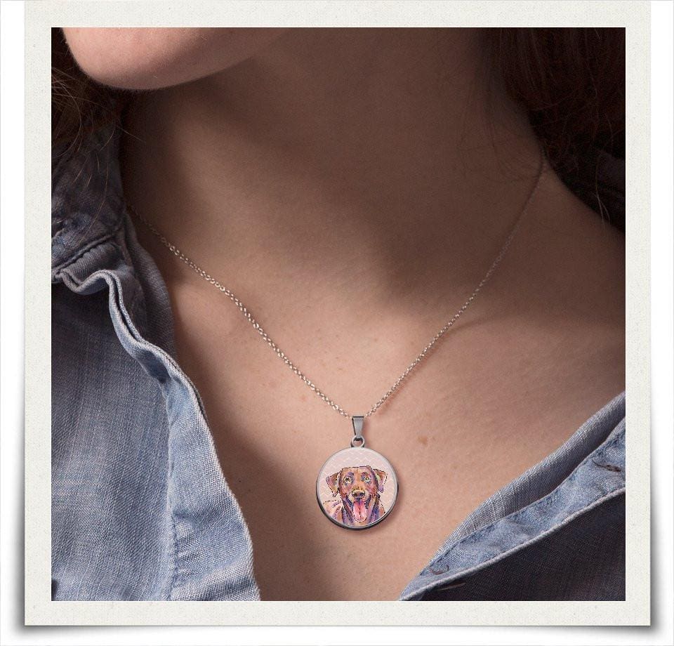 Jewelry - Chocolate Labrador Retriever Charm Necklace