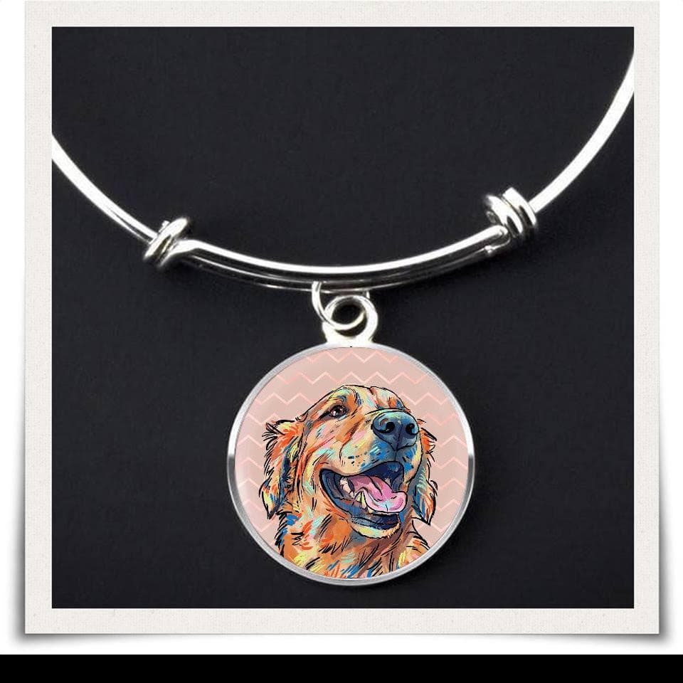 Jewelry - Golden Retriever Bangle Bracelet