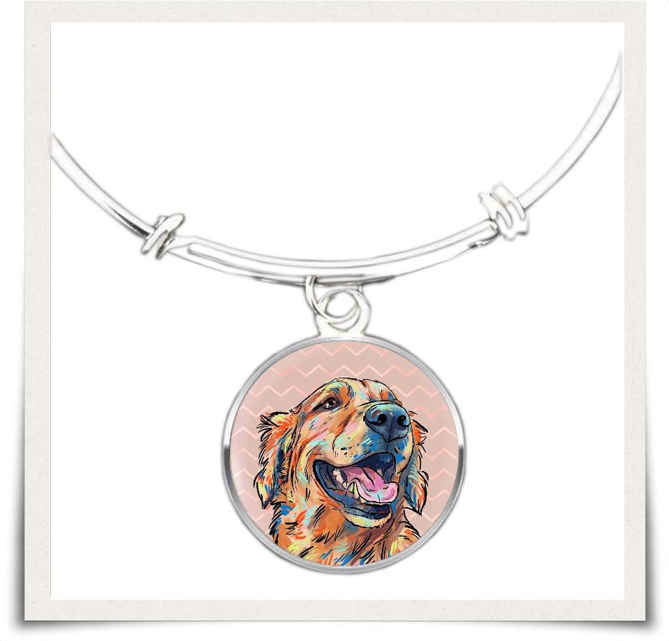 Jewelry - Golden Retriever Bangle Bracelet