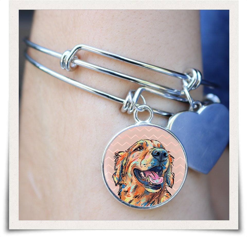 Jewelry - Golden Retriever Bangle Bracelet