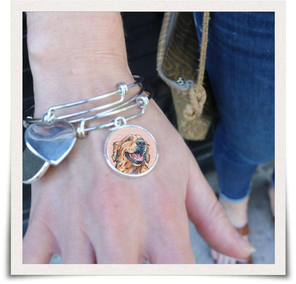 Jewelry - Golden Retriever Bangle Bracelet