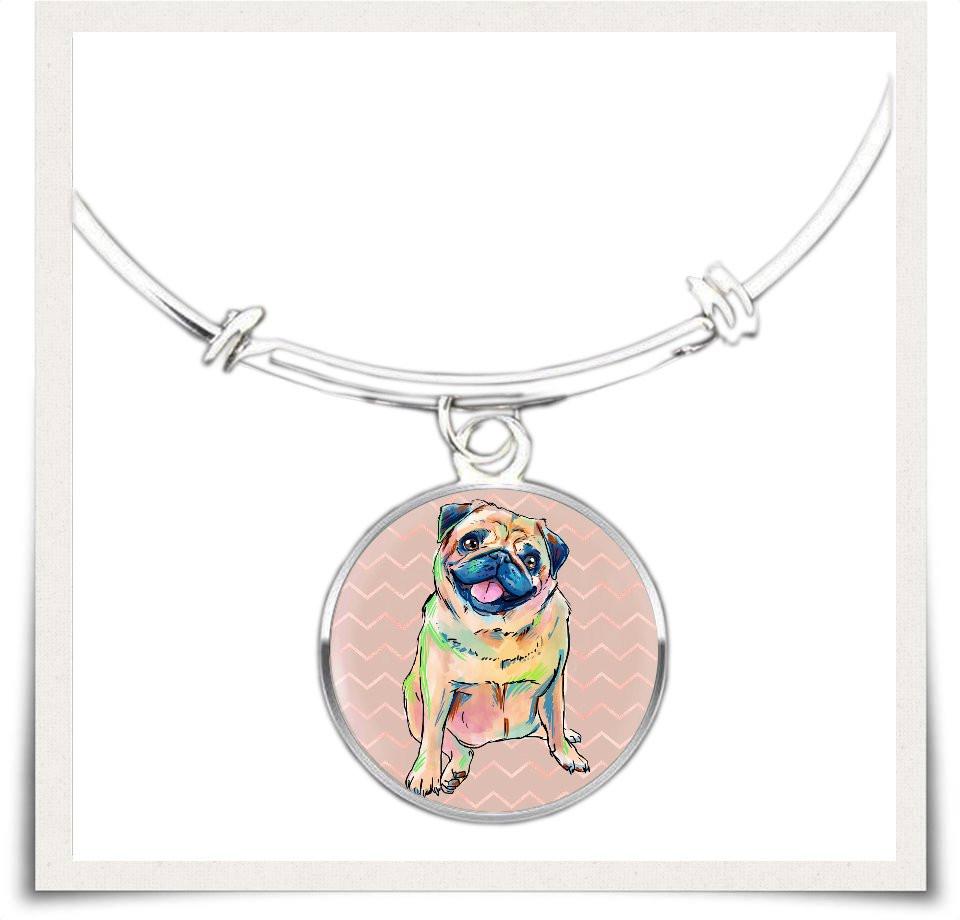 Jewelry - Pug Bangle Bracelet