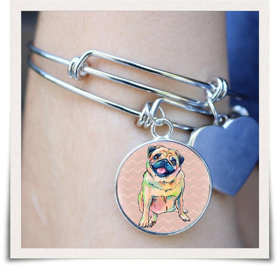 Jewelry - Pug Bangle Bracelet