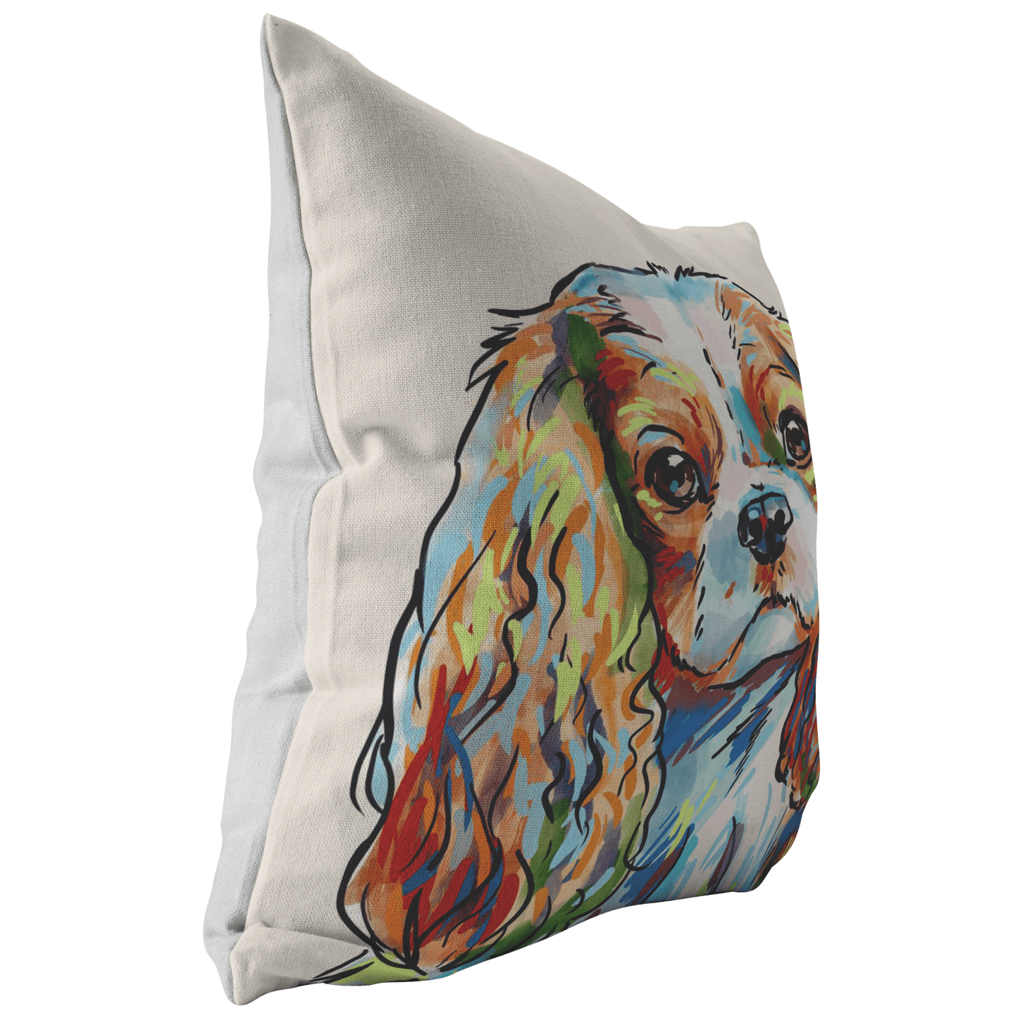 Cavalier King Charles Pillow Cover Only One Sided Print, No Insert Included, No Home is Complete Without a Cav King Charles Spaniel,