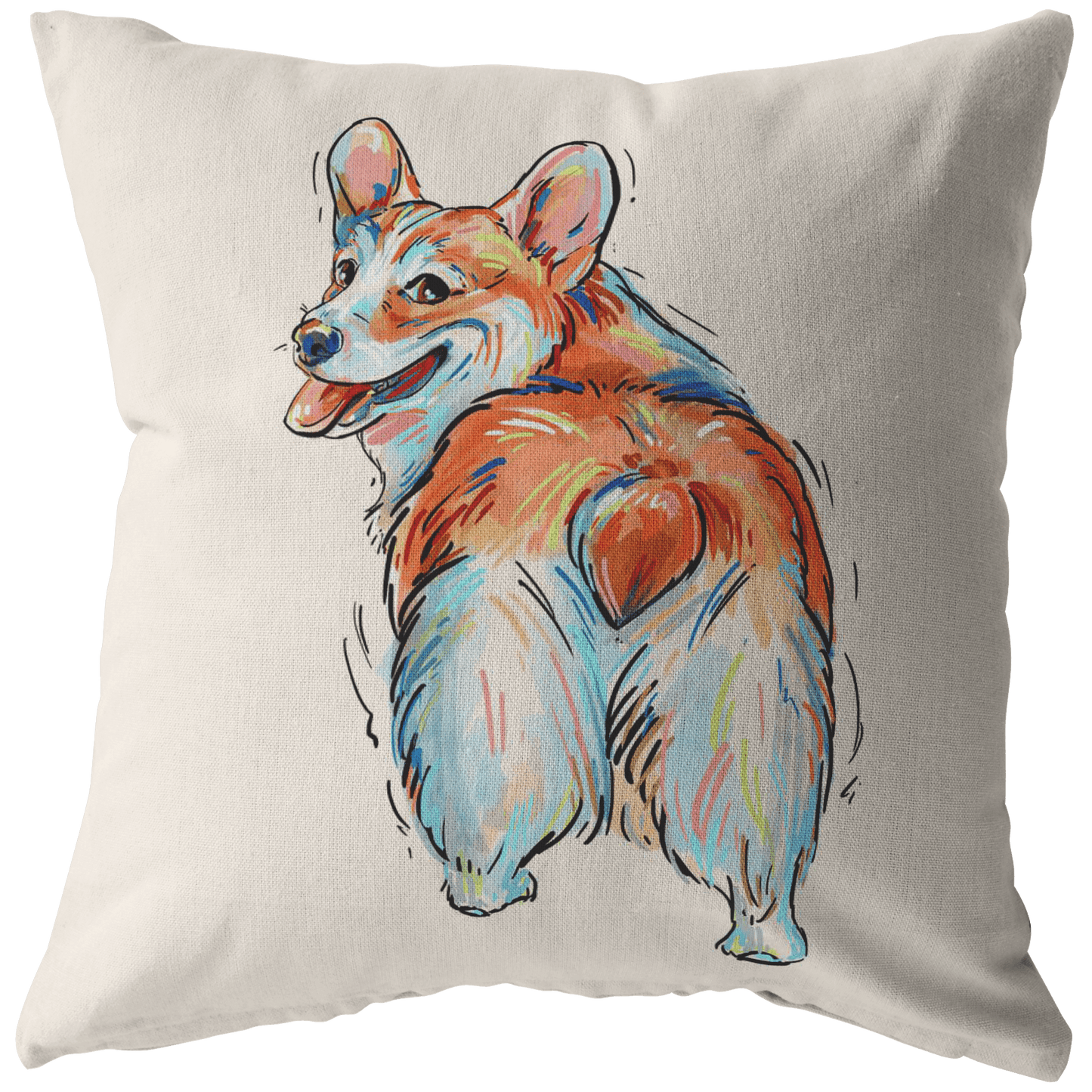 Corgi Pillow Cover Only One Sided Print, No Insert Included, No Home is Complete Without a Corgi,