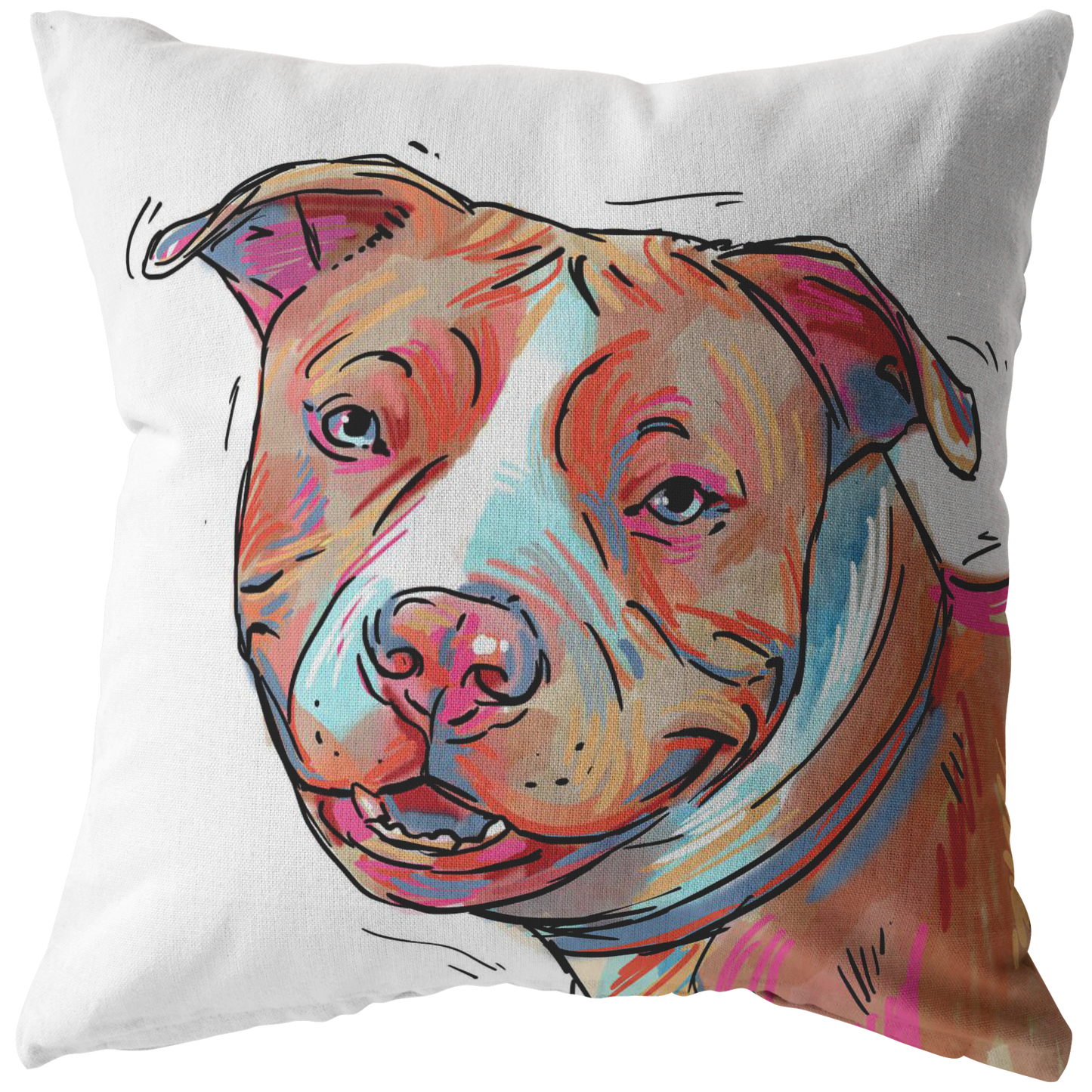 Brown Pitbull Pillow in Assorted Sizes