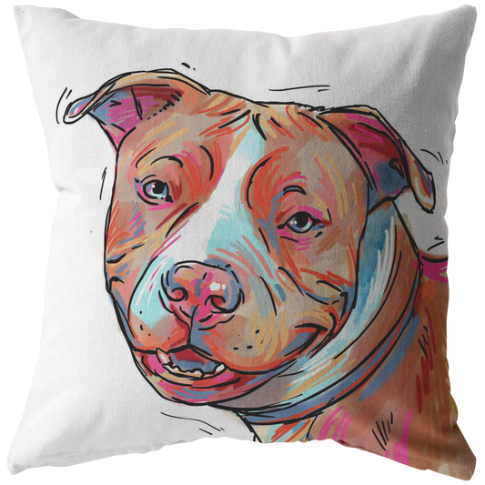 Brown Pitbull Pillow in Assorted Sizes