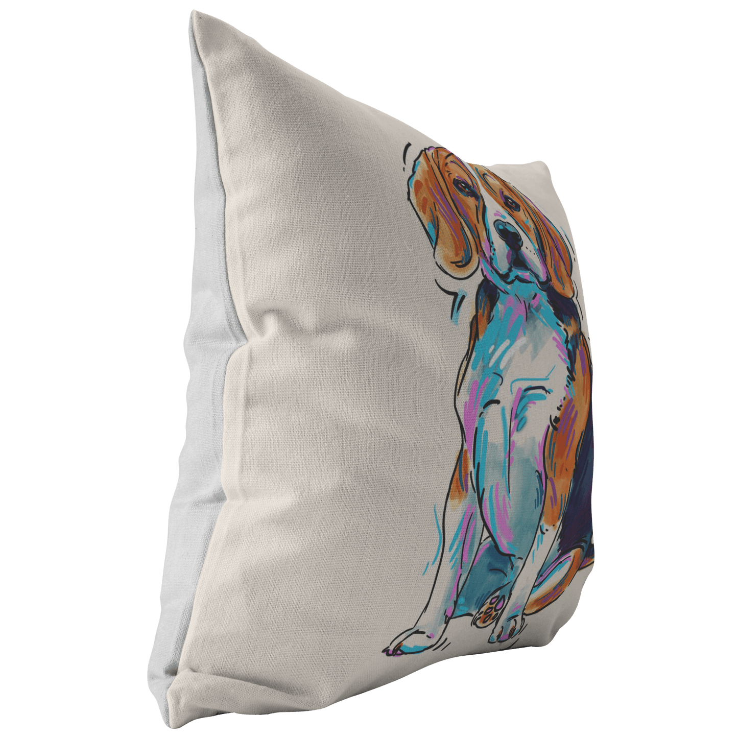 Beagle Pillow Cover Only One Sided Print, No Insert Included, No Home is Complete Without a Beagle,