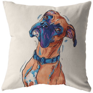 Boxer Dog Pillow Cover Only One Sided Print, No Insert Included, No Home is Complete Without a Boxer,