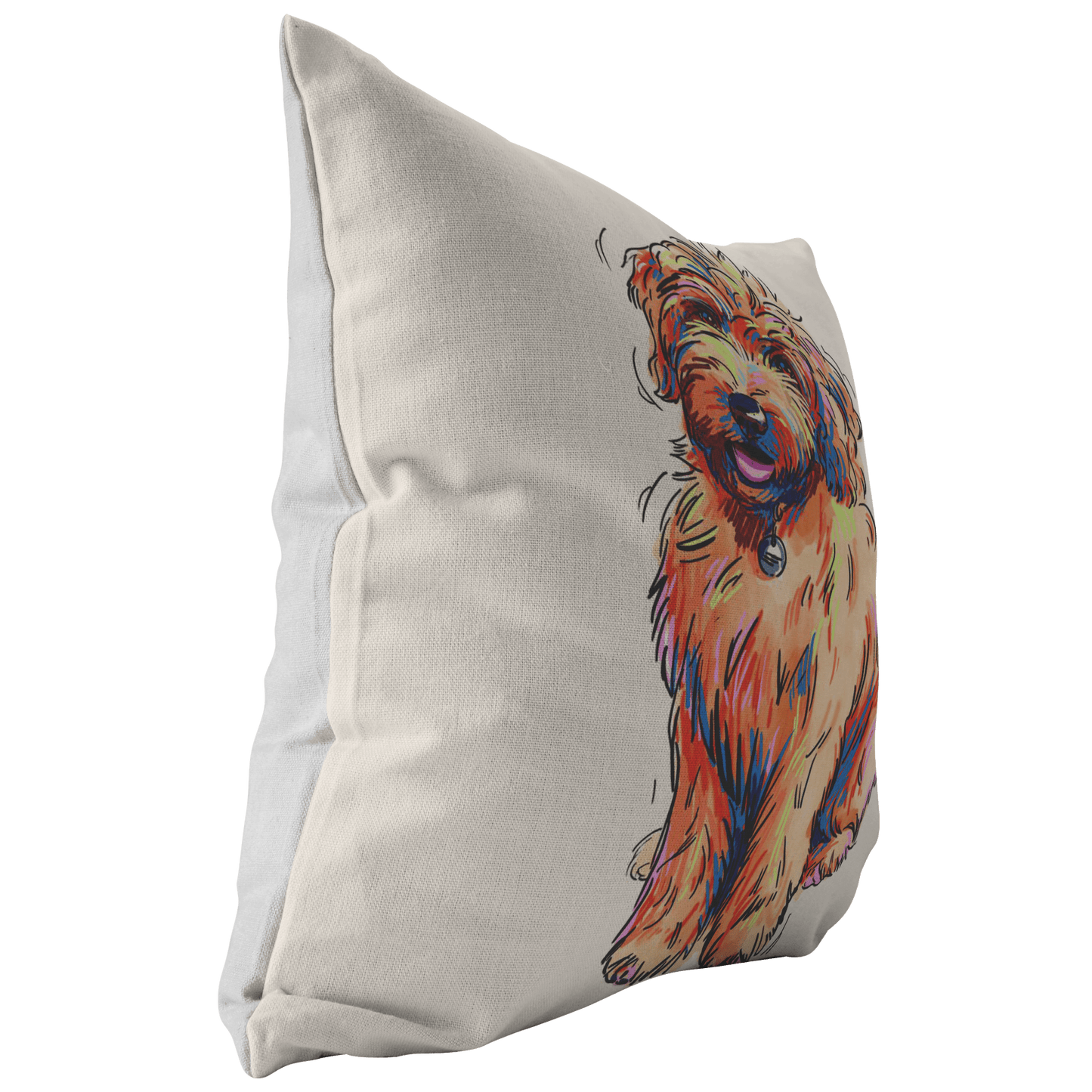 Goldendoodle Pillow Cover Only One Sided Print, No Insert Included, No Home is Complete Without a Golden Doodle,