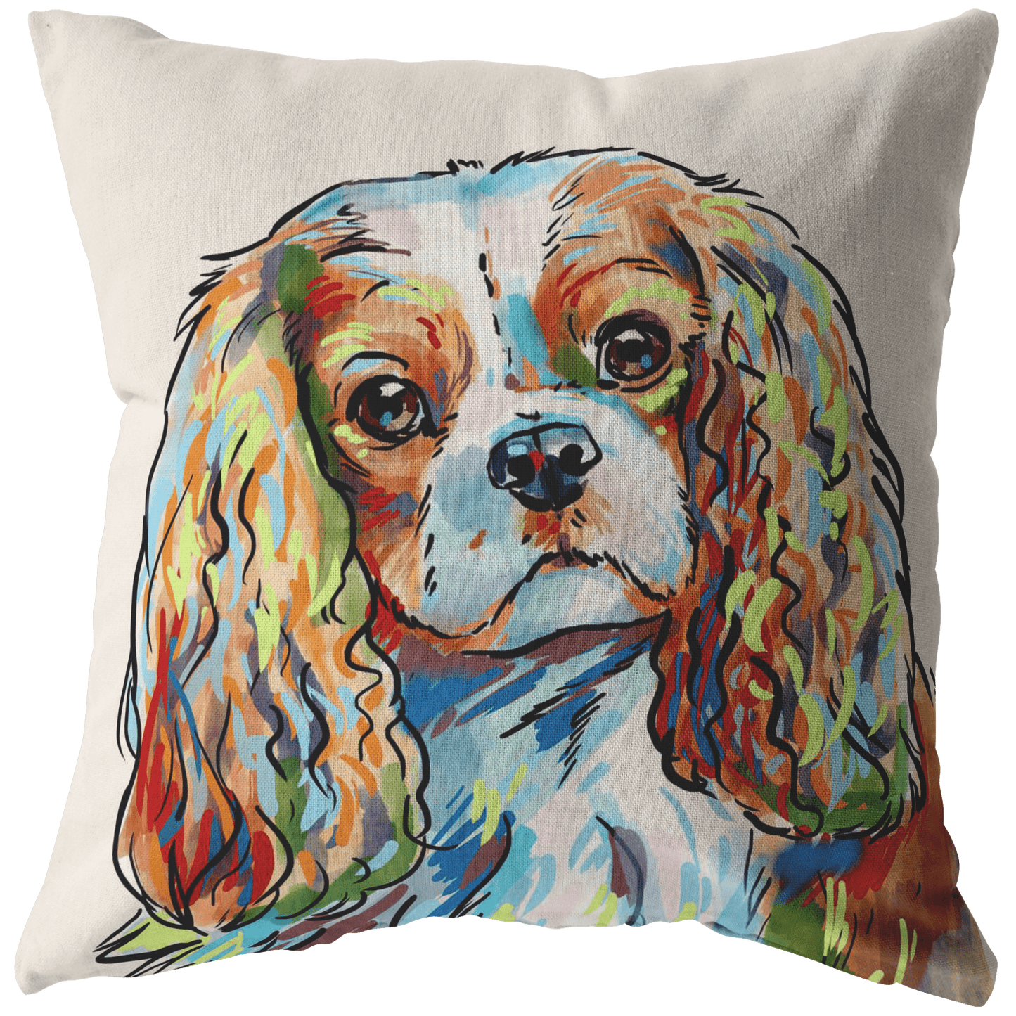 Cavalier King Charles Pillow Cover Only One Sided Print, No Insert Included, No Home is Complete Without a Cav King Charles Spaniel,