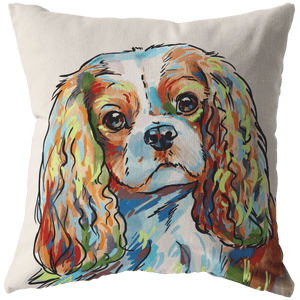 Cavalier King Charles Pillow Cover Only One Sided Print, No Insert Included, No Home is Complete Without a Cav King Charles Spaniel,