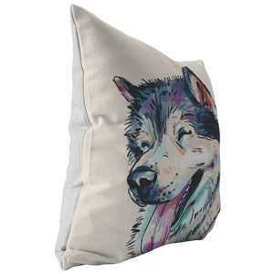 Husky Pillow Cover Only, One Sided Print, No Insert Included, No Home is Complete Without a Husky, Husky Mom, Husky Gifts, Husky Christmas,
