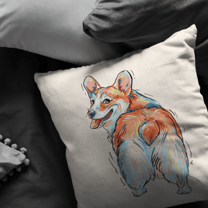 Corgi Pillow Cover Only One Sided Print, No Insert Included, No Home is Complete Without a Corgi,